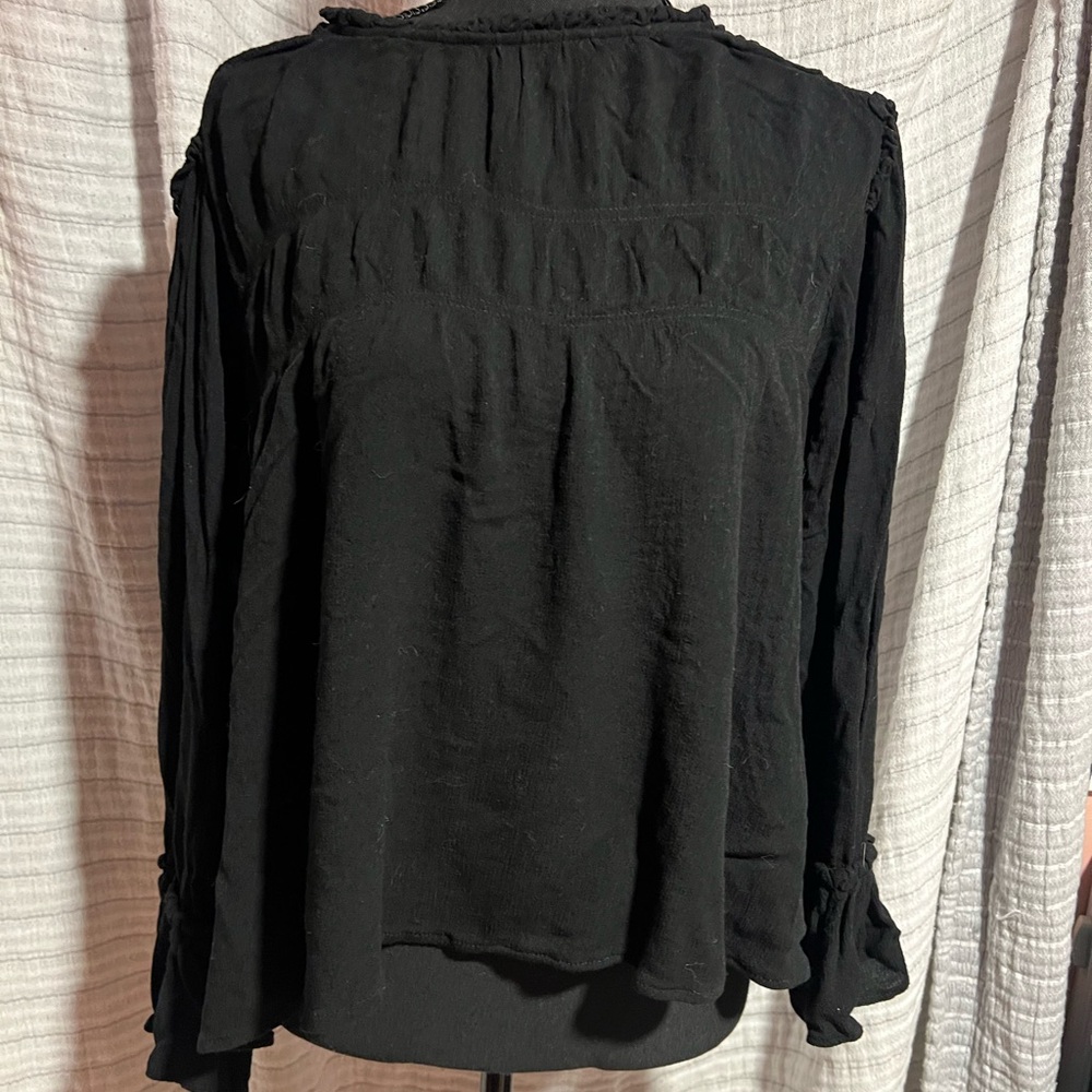 Carly Jean Los Angeles Black Blouse